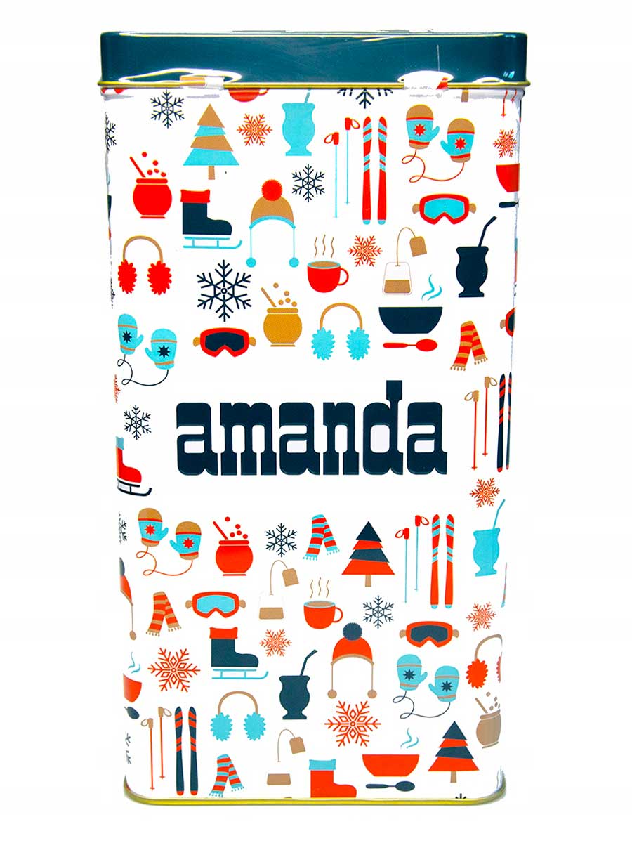 Жестяная банка для мате Amanda (Зима) смотреть фото и купить