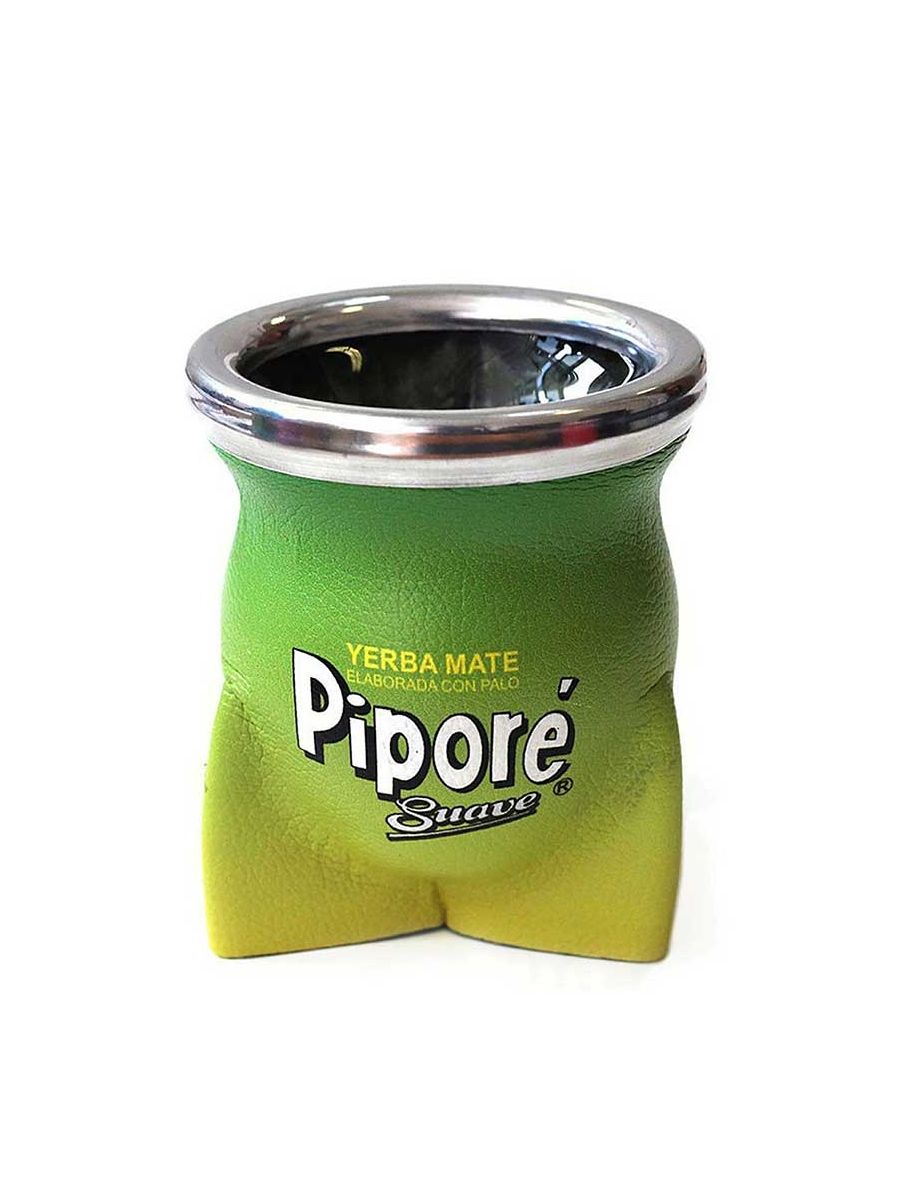 Калабас в коже стеклянный на ножках Pipore (салатовый), 150 мл смотреть фото и купить на сайте