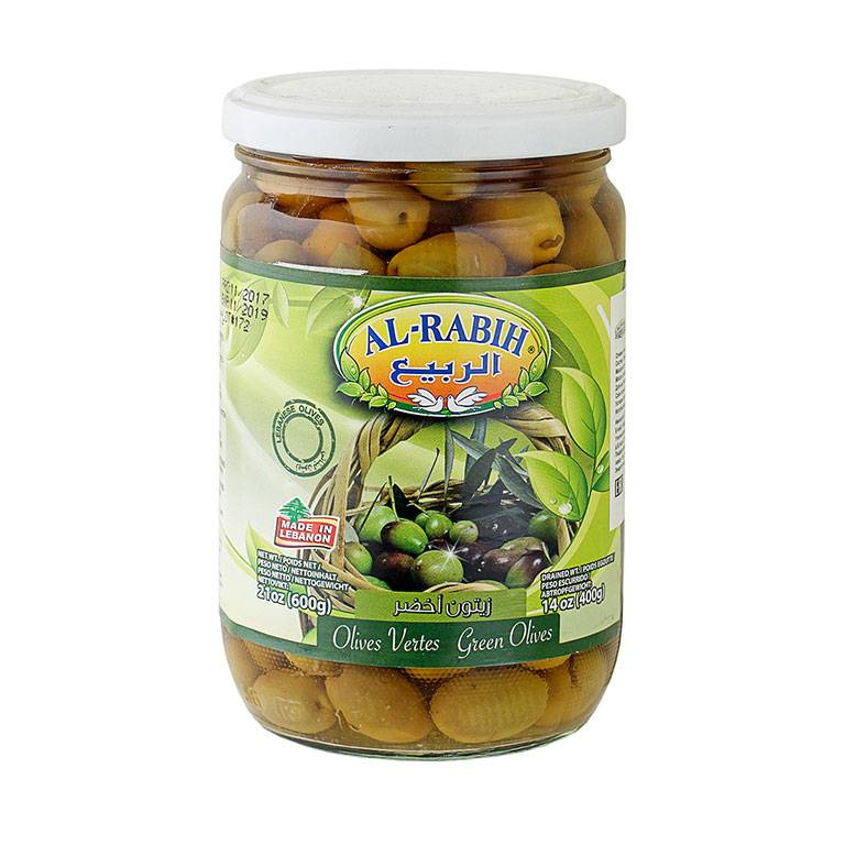 Зеленые оливки с косточкой (Al-Rabih), 600 гр смотреть