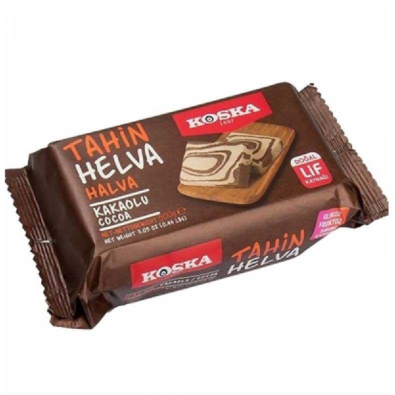 Халва кунжутная с какао Tahin Helva (KOSKA) 500 гр смотреть