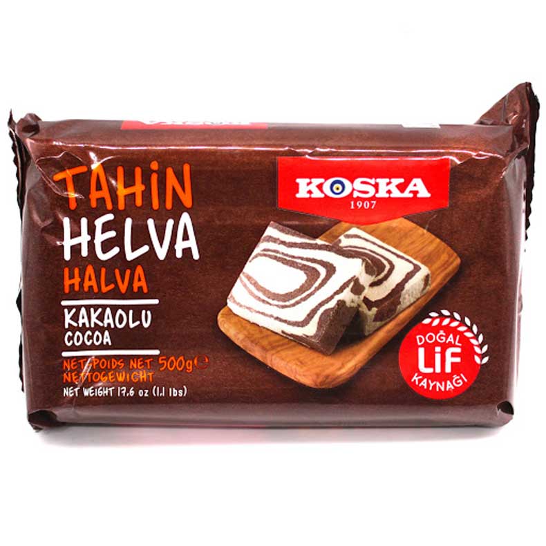 Халва кунжутная с какао Tahin Helva (KOSKA) 500 гр смотреть