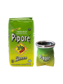 Набор Мате с калабасом из стекла в коже Pipore Suave (зеленый) смотреть фото